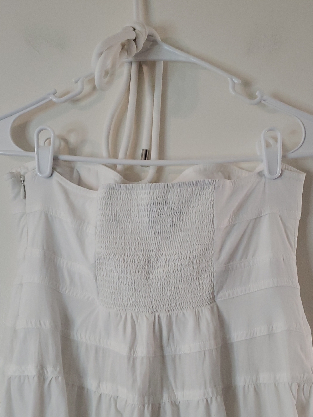 Mare Mare × Anthropologie Strapless White Halter Midi Dress Size Med Elegant - Picture 14 of 16